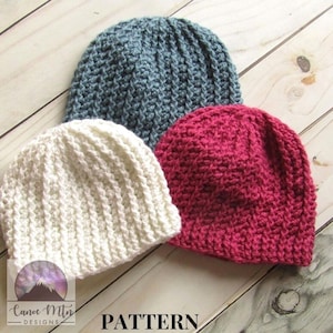 Crochet Beanie Pattern - textured crochet hat pattern - unisex beanie pattern - Crochet Unisex hat pattern - Top Down Crochet Beanie pattern