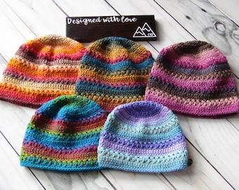 Crochet Beanie Pattern - Unisex Beanie - Digital Download Only