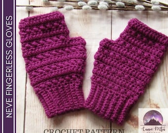 Crochet Fingerless Gloves Pattern - Textured Gloves Pattern - Crochet Pattern - Texting Gloves - Fingerless Gloves Pattern