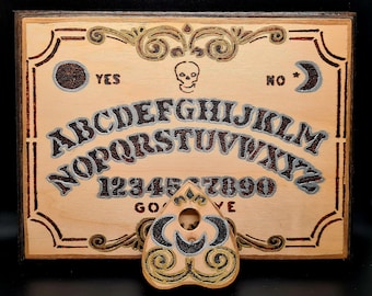 Woodburned Ouijaboard