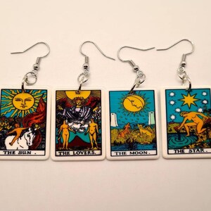 Tarot Card Color Dangle Earrings
