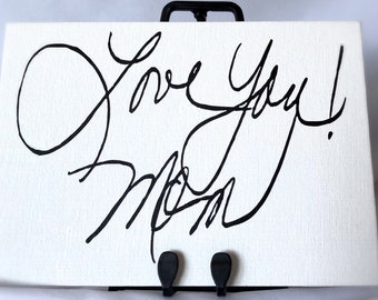 Handwritten Note Canvas Sign: Custom Handwriting Gift