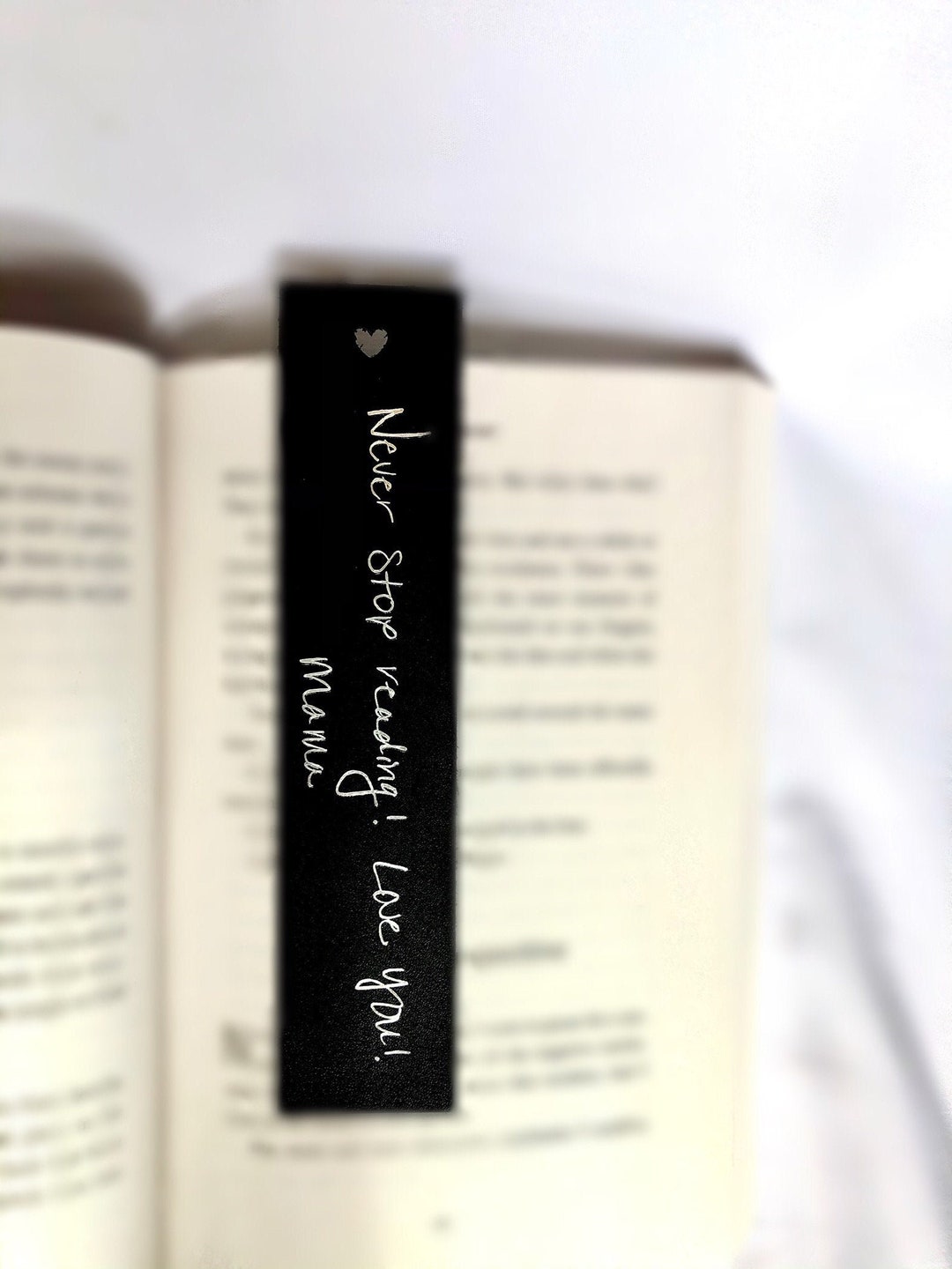 Handwritten Bookmark, Actual Handwriting on Bookmark, Custom Leather