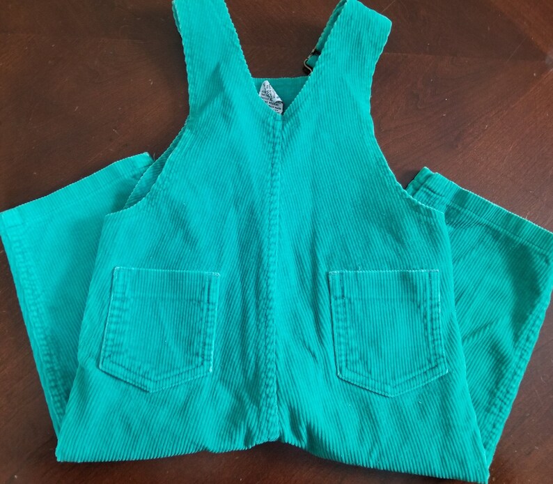 VINTAGE Green Corduroy Overalls Size 18 months