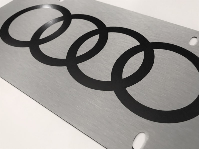 Audi S Line 3D Emblem Stainless Steel License Plate Frame Rust Free W//Caps