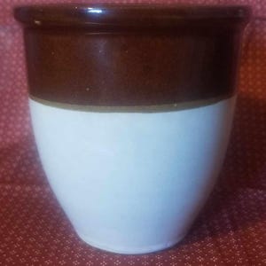 Brown And Tan Crockery Vase