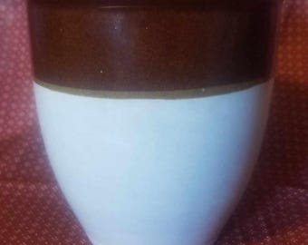 Brown And Tan Crockery Vase