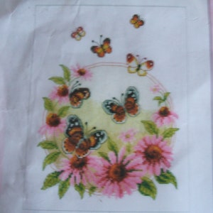 Vervaco Echinacea & Butterflies Bags Counted Cross-Stitch Kit