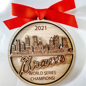 Atlanta Braves World Series Champions Ornament: Christmas gift, Atlanta Braves, baseball gift, World Series Gift