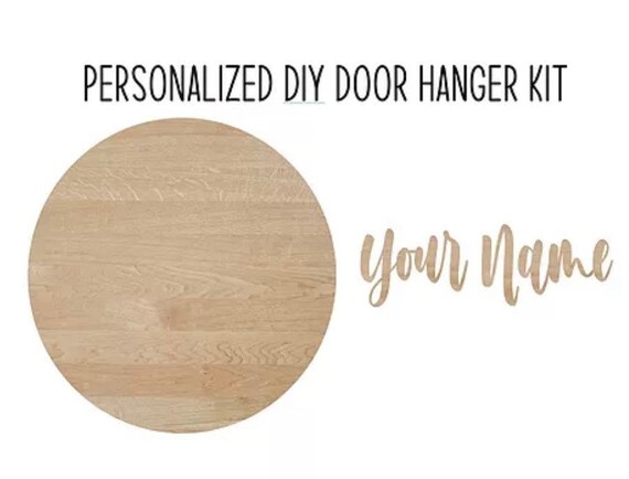 Personalized Diy Door Hanger Kit: Wooden Circle Blanks Door | Etsy
