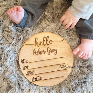Newborn Stat Sign: Newborn Gift, Baby Shower Gift, Infant Gift, Baby Gift, Newborn Sign, Wooden Nursery Sign, Nursery Accessories,Photo Prop