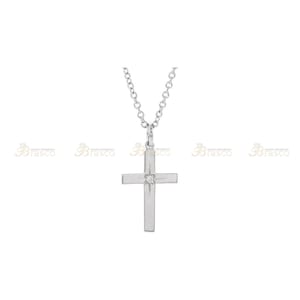 14K White Yellow Gold Diamond Cross Pendant,Women&#39;s Diamond Cross,Gift for her,Gift for Mom,Diamond Cross Pendant,Diamond Cross