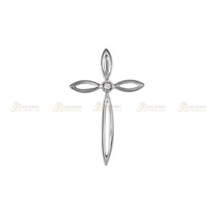 14K White and Yellow Gold Diamond Cross Pendant,Women&#39;s Diamond Cross,Gift for her,Gift for Mom,Cross Pendant,Gold Diamond Cross