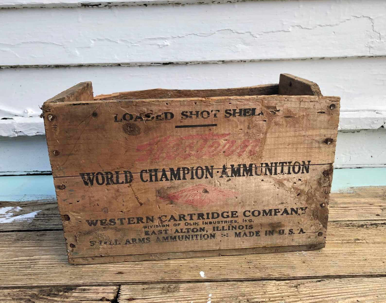 Antique 19th Century Wooden Ammunition Crate Western Etsy
