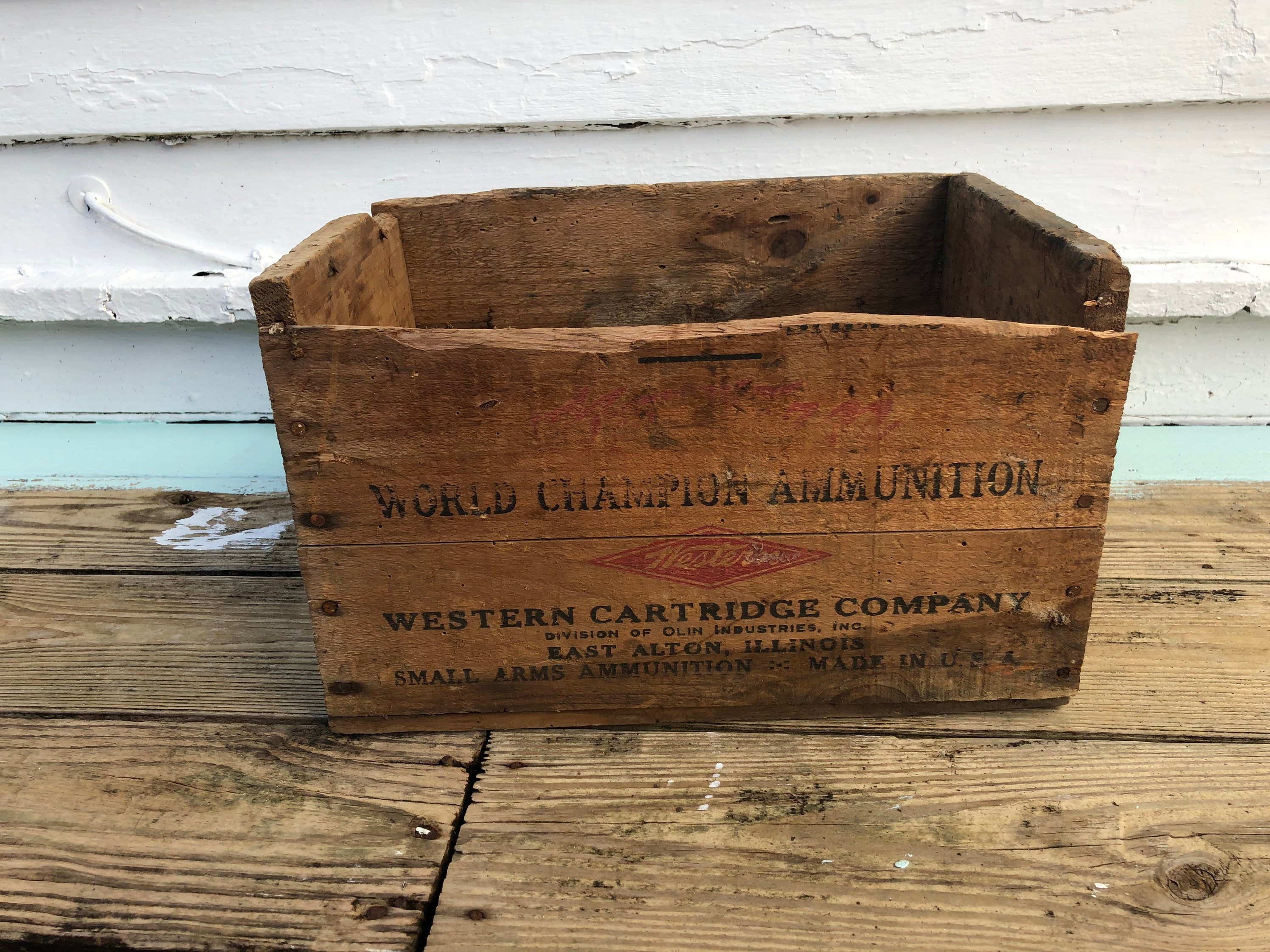 Antique 19th Century Wooden Ammunition Crate Western Etsy