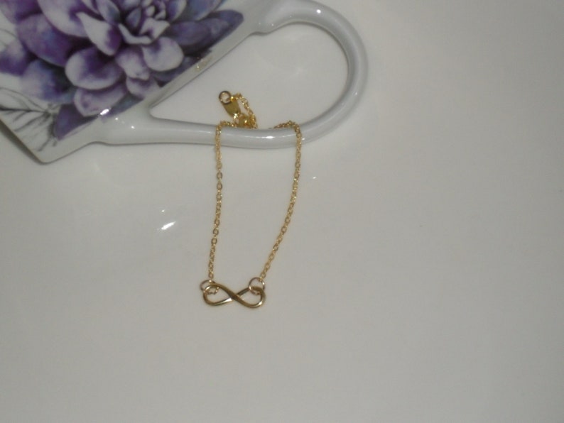 Infinity Bracelet Tiny Gold Infinity Simple Bracelet Girlfriend Gift Friendship Bracelet Wife Gift Bridal Bracelet Bracelet Jewelry