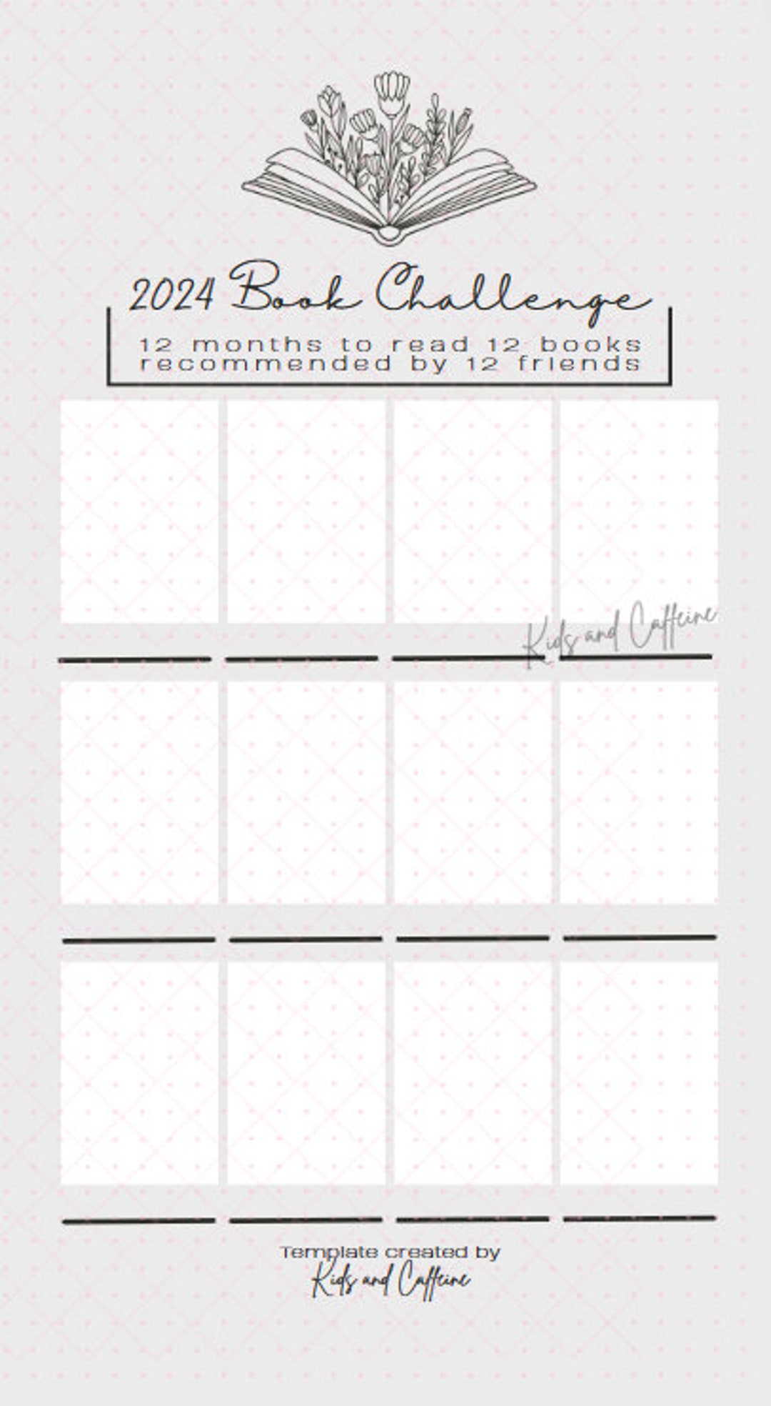 2024 Book Challenge Template PNG PDF PSD 12 Book 12 2024 Book Challenge Template PNG PDF PSD 12 Book 12