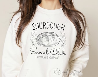 Sourdough Social Club Design – Baking Humor PNG SVG (Digital Download)
