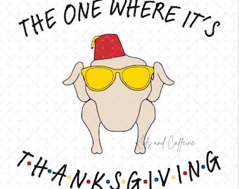 Vrienden Thanksgiving Turkije PNG – Grappige Thanksgiving-humor (digitale download)