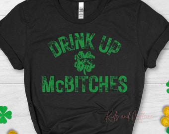 Diseño de Drink Up McBitches para el Día de San Patricio – PNG SVG (Descarga digital)