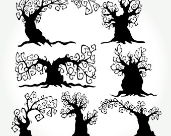 Spooky Tree Clipart Etsy Spooky Tree Clipart Etsy