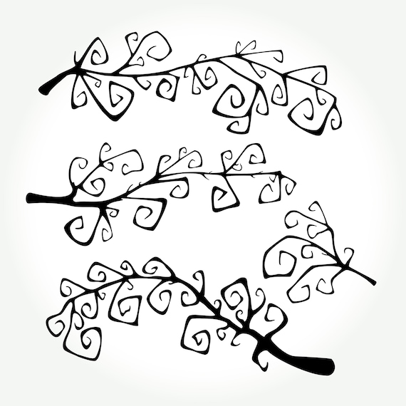 Branches Silhouette Clipartbranch Tree Svg Branches Png 10 - Etsy