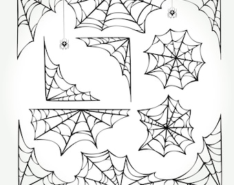 Halloween Spinnennetz Clipart, 16 Bilder, SVG Spinnennetz, PNG Spinnennetz.