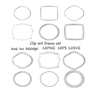 Frame clipart set,SVG  frame set,PNG frame,frame download,frame drawing,digital frame download,Commercial Use.