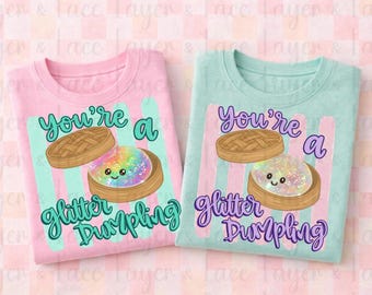 PNG Glitter Dumpling Bundle, Trending Kids Shirt Design, Pastel Rainbow Sublimation, Squishy