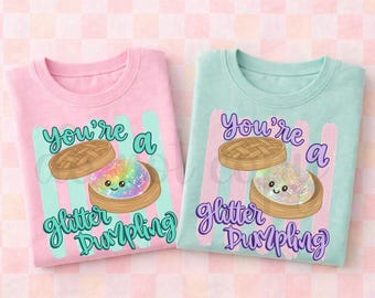 PNG-bundel glitterknoedel, trendy kindershirtontwerp, pastelkleurige regenboogsublimatie, squishy