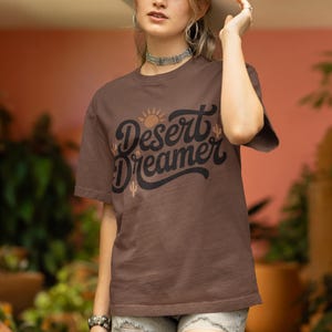 Desert Dreamer PNG, Rustic Western Boho Quote Digital Download, Cactus Sunset Shirt Design, Country Cowgirl Gift, Earthy Desert Sublimation