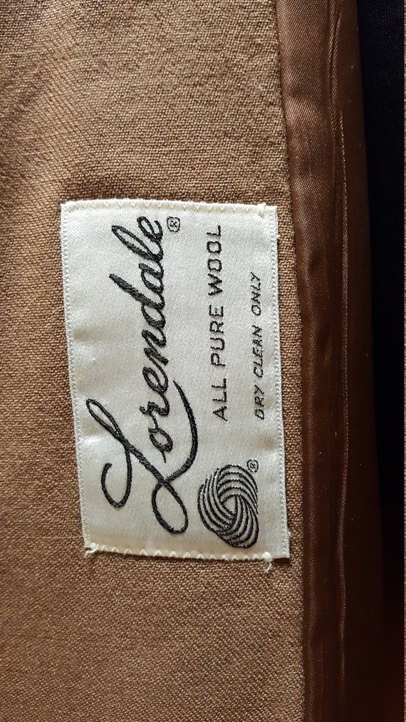 1960s/60s Lorendale Wool Coat with Fox Fur Collar… - image 6
