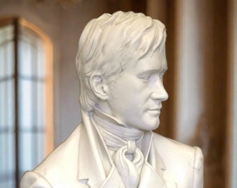 Buste en marbre de M. Darcy du film Orgueil et Préjugés