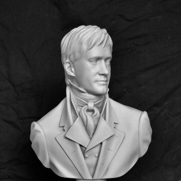 Buste en marbre de M. Darcy du film Orgueil et Préjugés