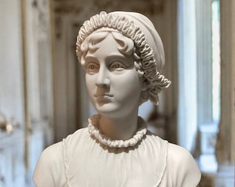 Busto in marmo di Jane Austen