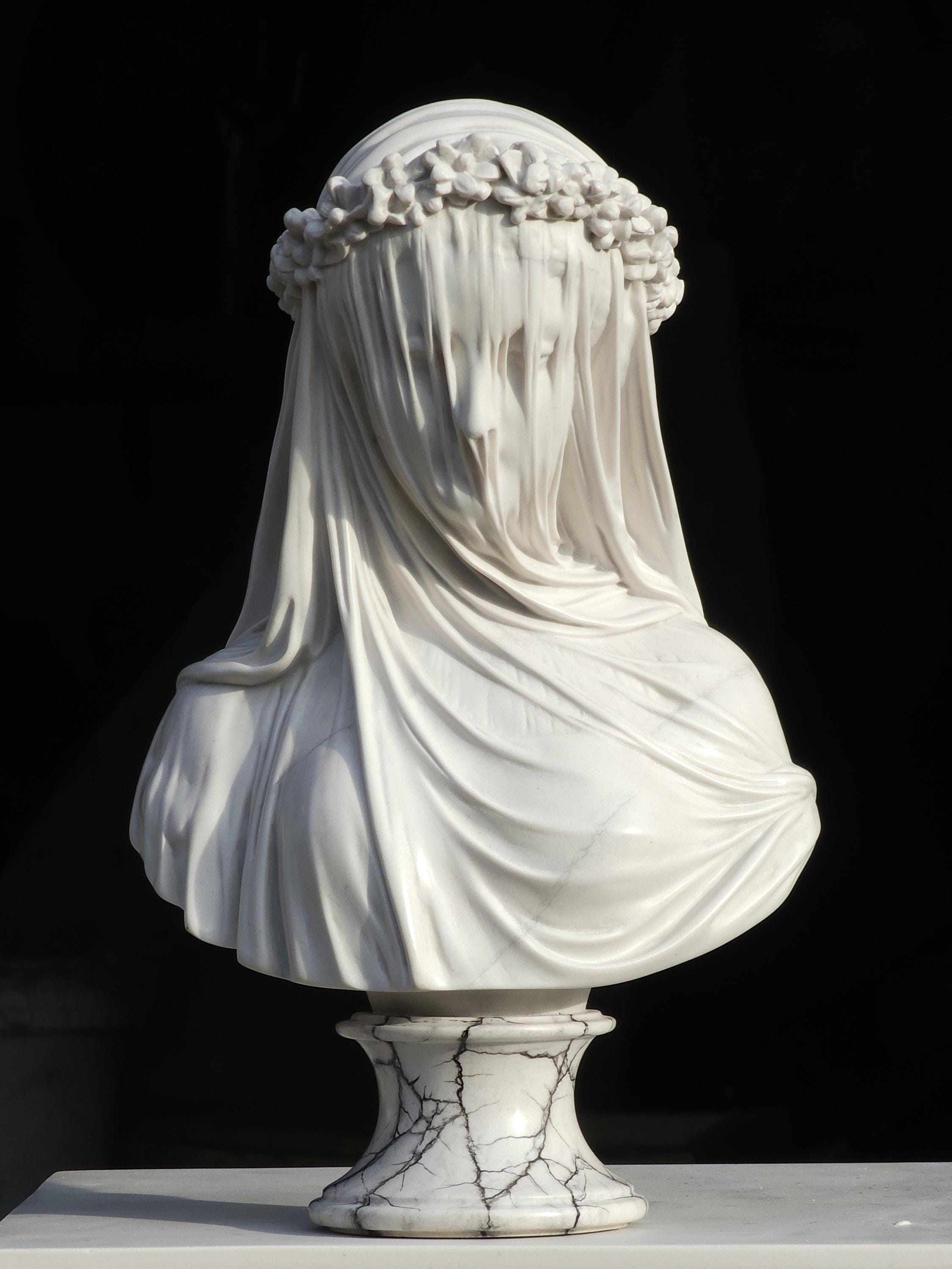 ヴェールをかぶった女性の胸像（精巧に仕上げられています） - Etsy 日本