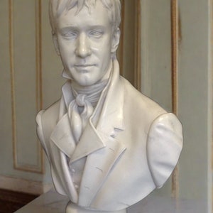 Busto in marmo di Mr. Darcy dal film Orgoglio e pregiudizio immagine 4