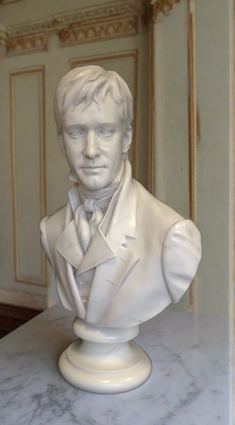 Busto in marmo di Mr. Darcy dal film Orgoglio e pregiudizio immagine 4