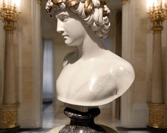 Antinous with bronze leaves