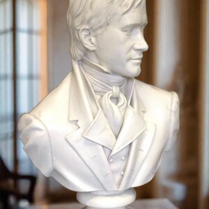 Mr. Darcy marble bust from the film 'Pride and Prejudice'