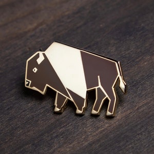 Bison Enamel Pin • hard enamel, bison pin, enamel pins, animal enamel pin, Yellowstone pin, cute pins, nature pin