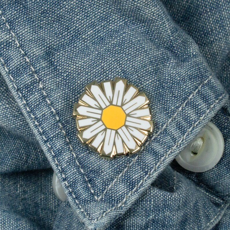 Flower Daisy Enamel Pin hard enamel enamel pins pins | Etsy