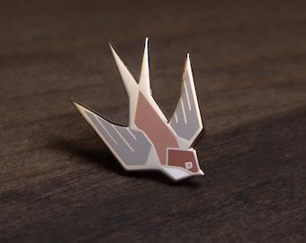 Bank Swallow Enamel Pin • cute pins, enamel pins, bird gifts, swallows, blue bird, holiday small gift, gift under 15