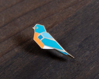 Little Bluebird Enamel Pin • enamel pin, bluebird pin, cute pins, lapel pin, bird enamel pin, small gifts, gifts under 15