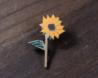 Sunflower Enamel Pin • sunflower pin, enamel pins, flower pin, cute pins, nature pin, wildflower pin, small gifts, gifts under 15