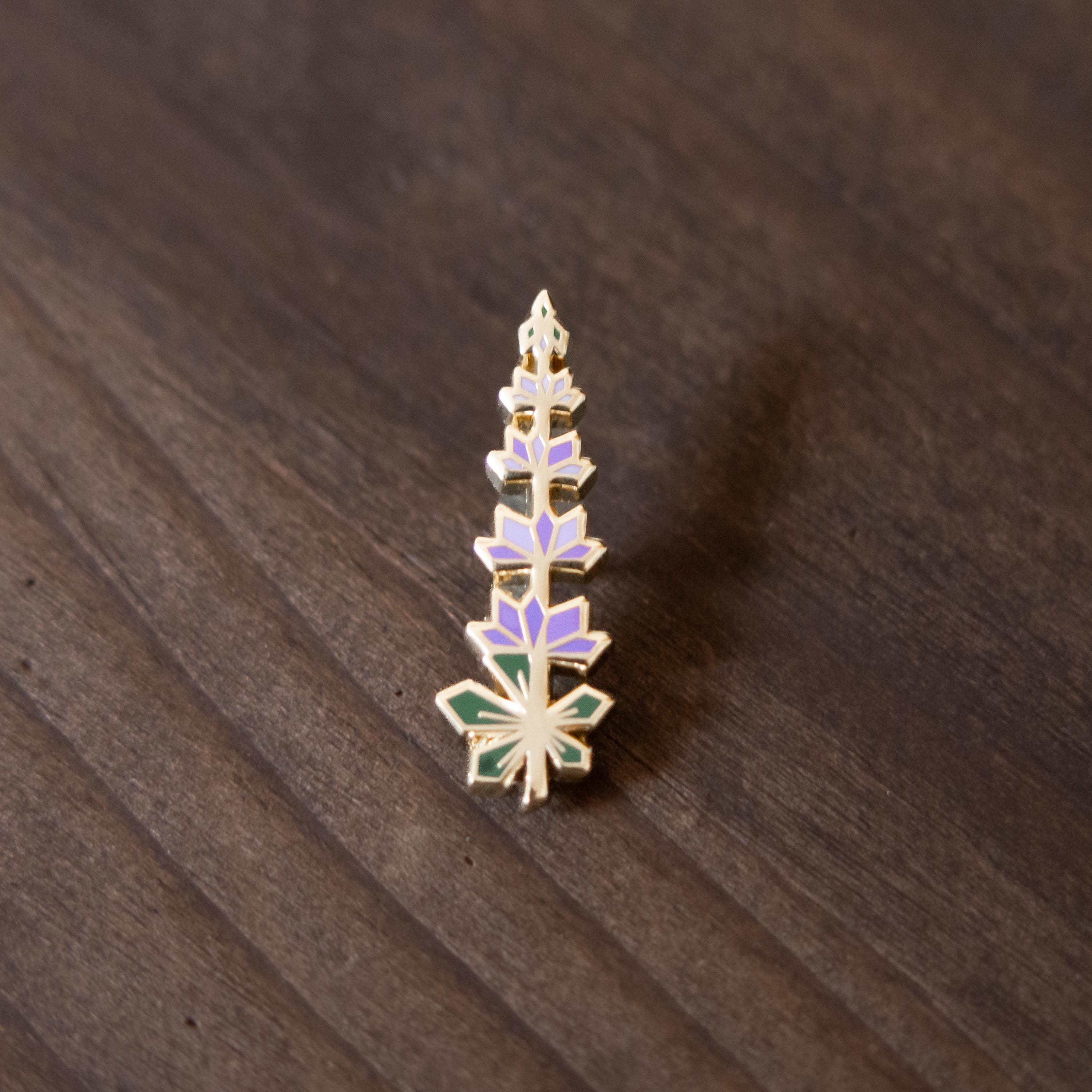 Lupine Enamel Pin - Etsy