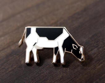 Cow Enamel Pin • Farm Animal Cow Lapel Accessory Jewelry