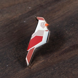 Female Cardinal Enamel Pin • enamel pin, cardinal, birds, lapel pin, Christmas pin, bird pin, cute pin, small gifts, gifts under 15