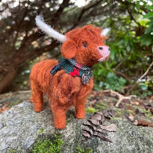 Vache Highland, Laine douce, Roucouler, Fabriqué à la main en Ecosse