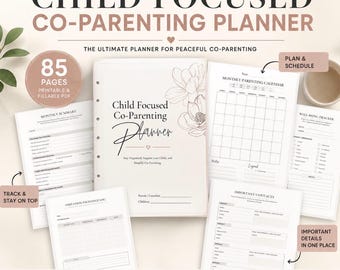 Kind Fokussiert, Eltern Besuch Log | Co-parenting Time Tracker, Spielzeit-Tracker (PDF)